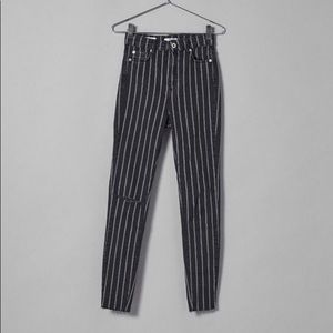 Striped skinny jeans